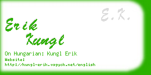 erik kungl business card